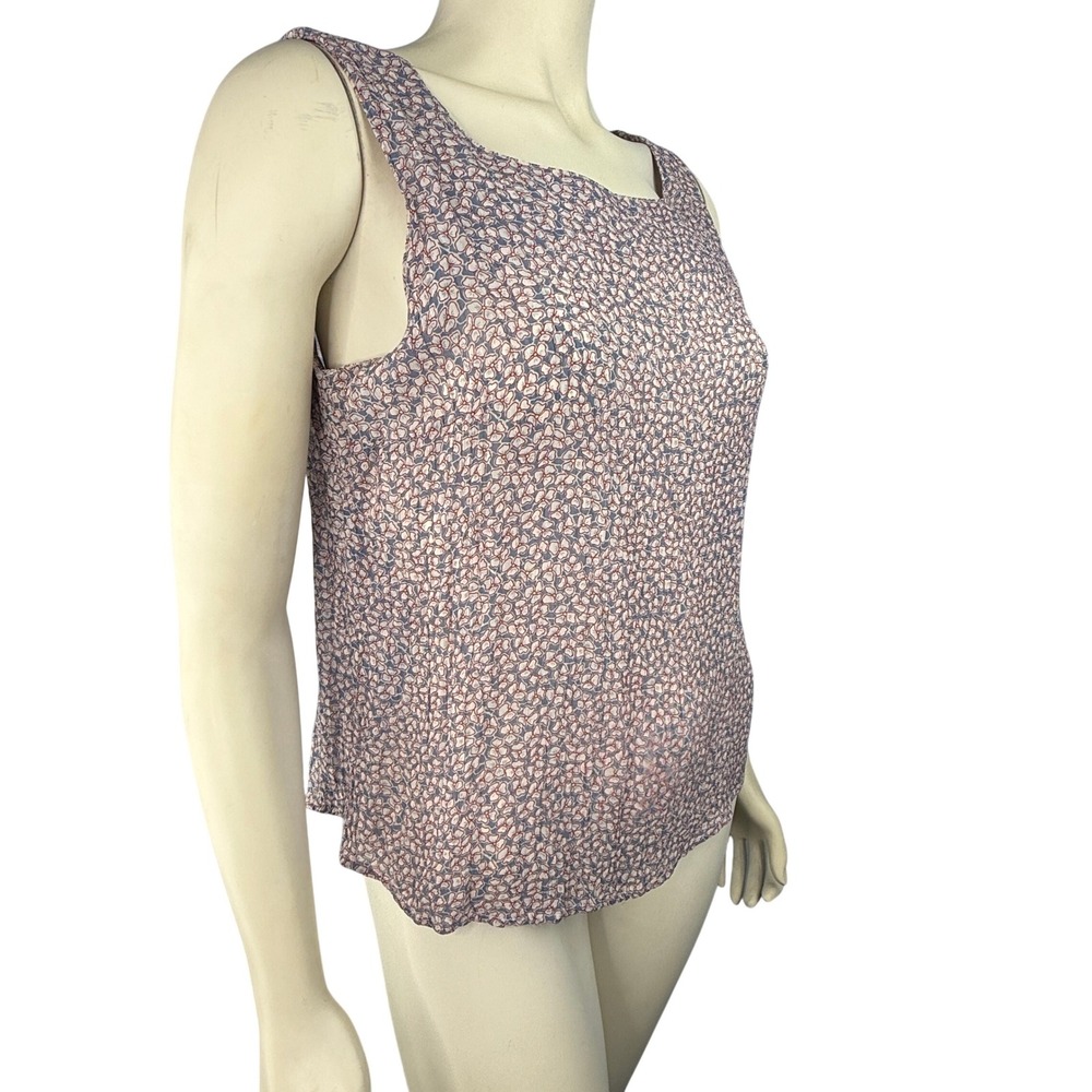 Double D Ranch Womens Blue Red‎ Floral Viscose Sleeveless Tank Top Size Medium - Picture 7 of 8
